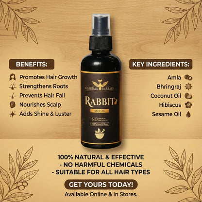 Rabbit blood herbal hair oil