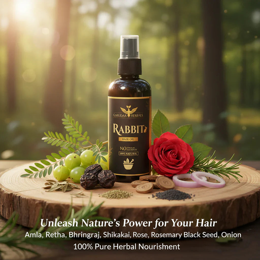 Rabbit blood herbal hair oil