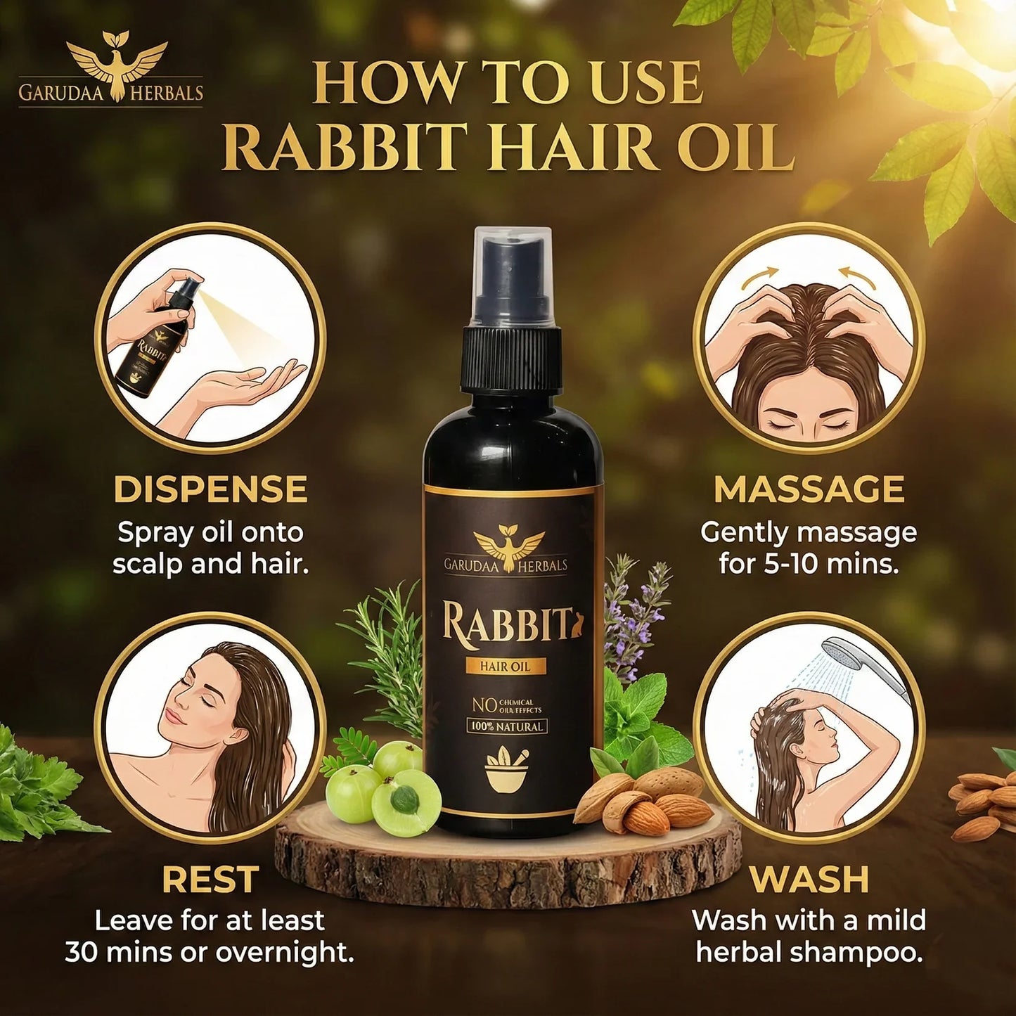 GARUDA HERBAL RABBIT BLOOD HAIR OIL