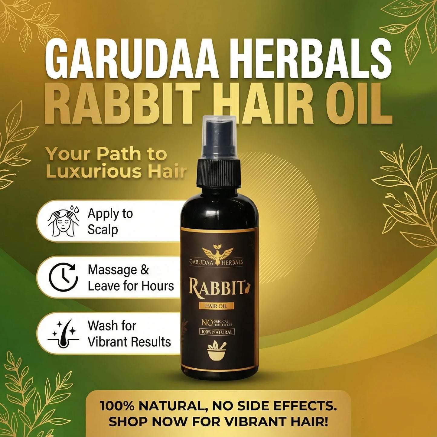 Rabbit blood herbal hair oil